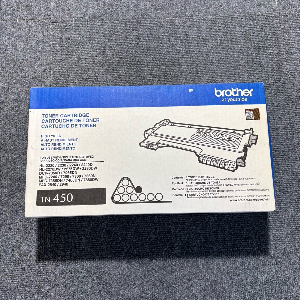 Brother TN-450 High Yield Black Laser Toner for HL-2220/2230/2240/2270DW